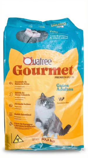 Ração para Gatos Adultos Quatree Gourmet Peixe 10,1Kg