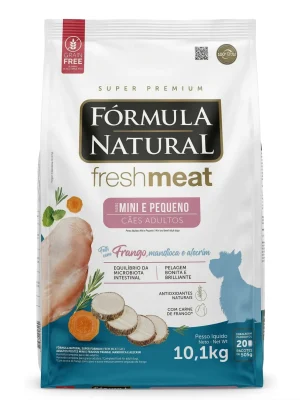 Ração Fórmula Natural Freshmeat cães adultos mini e pequeno 10,1Kg