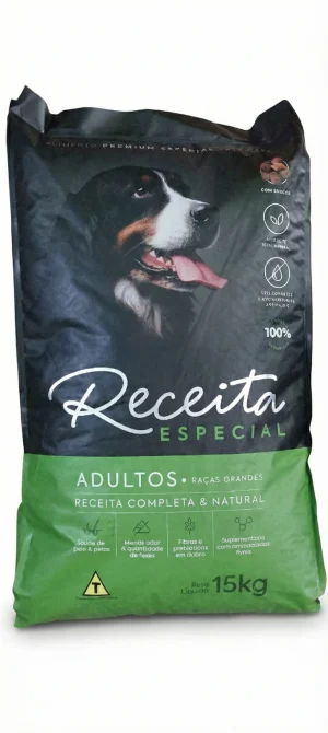 Ração Receita Premium para Cães Adultos Raças Grandes 15kg