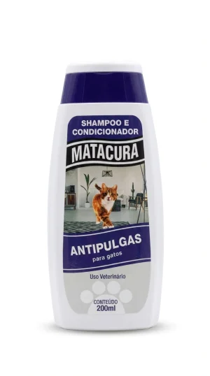 Shampoo e Condicionador Antipulgas para Gatos Matacura 200ml