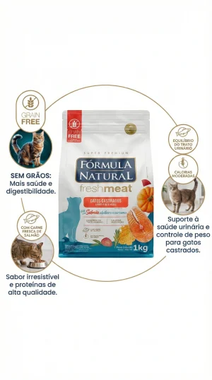 Ração Fórmula Natural Gatos Castrados 1kg