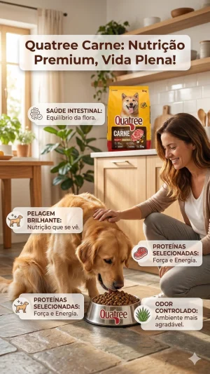 Ração para Cães Quatree Carne 15kg
