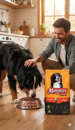 Ração Magnus Adultos Sabor Carne 15KG