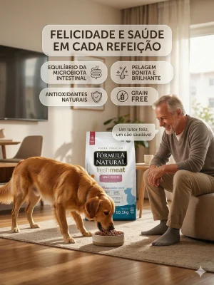 Ração Fórmula Natural Freshmeat cães adultos mini e pequeno 10,1Kg