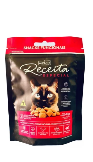 Snacks funcionais para gatos 40g