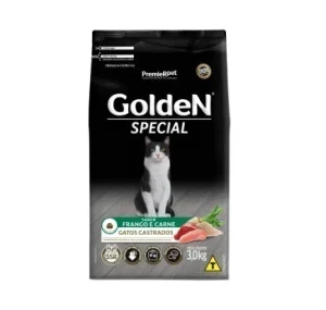 Ração Golden Gatos Adultos Castrados Sabor Frango - 1kg