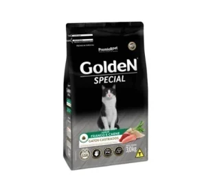 Ração Golden Gatos Adultos Castrados Sabor Frango - 1kg