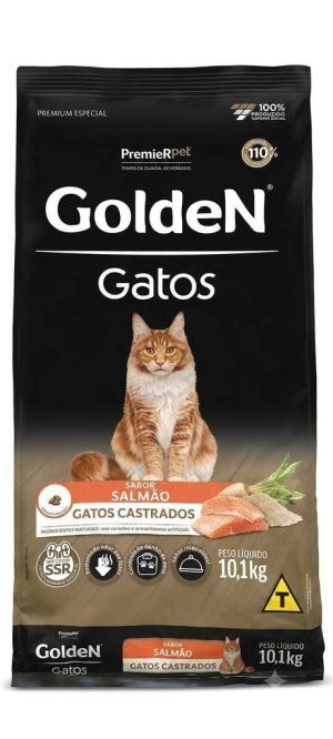 Ração Golden Gatos Castrados Sabor Salmão 100g Premium Especial - (GRANEL)